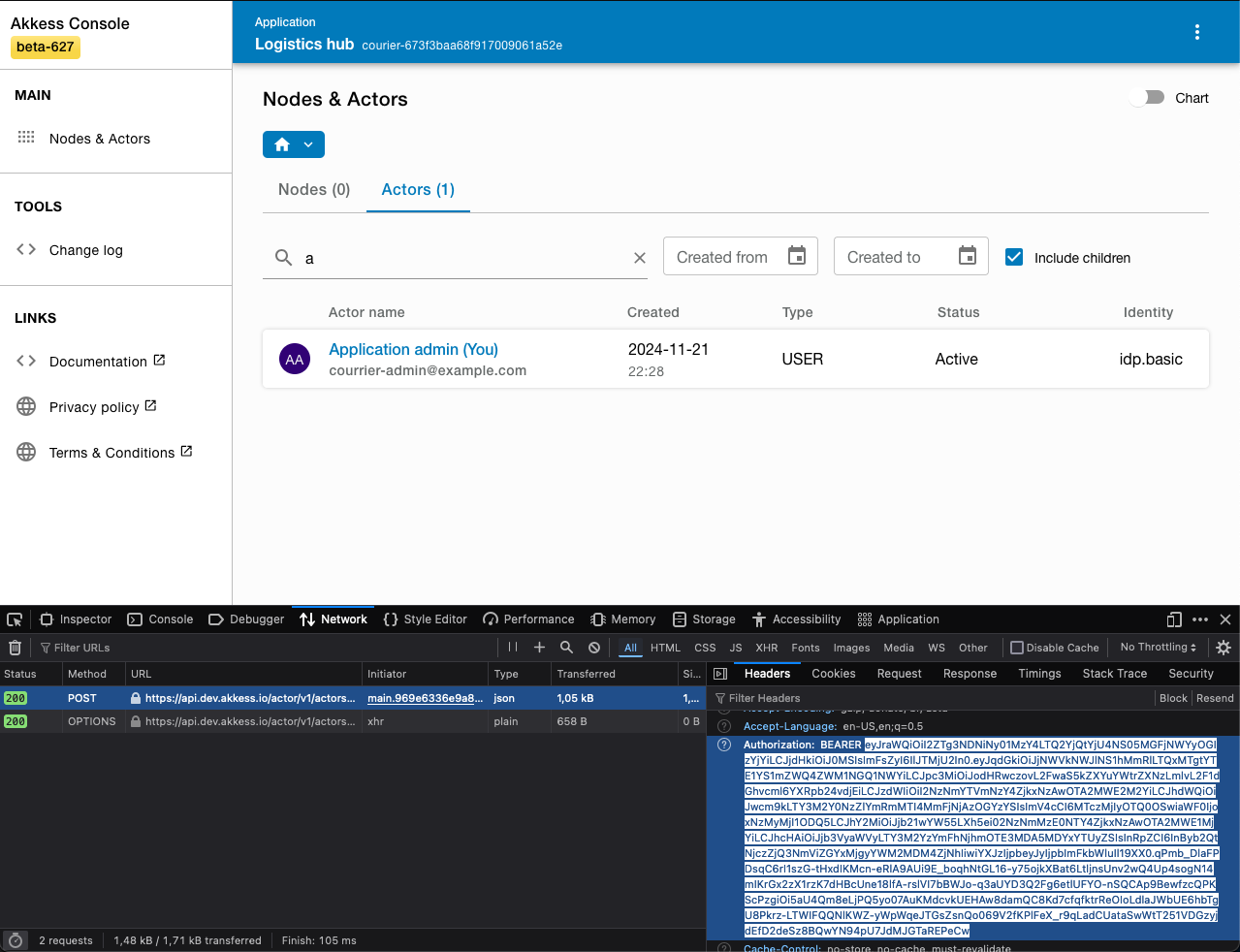 Extract token